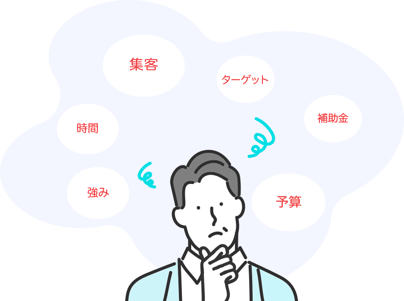 「集客」「予算」「補助金」悩めるあなた